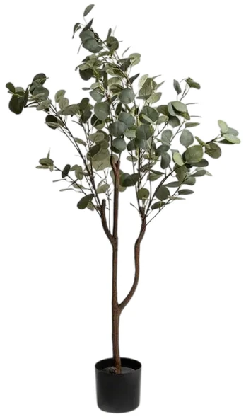 Dirbtinis augalas vazone, eukaliptas Homla Basic Viridis, žalia sp., 130 cm x 15 cm