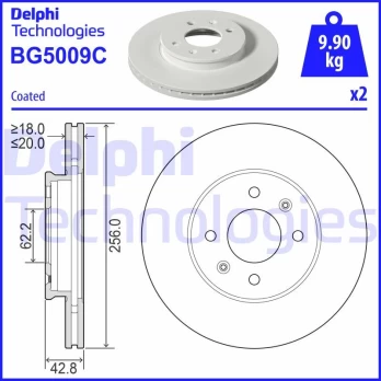 DELPHI BG5009C Brake Disc