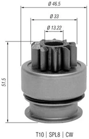 MAGNETI MARELLI 940113020348 Starter motor pinion