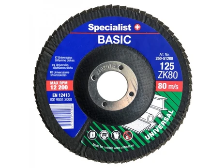 Lapelinis šlifuoklinis diskas Specialist+ Basic 125 ZK100