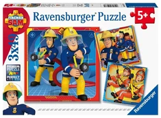 Dėlionė Ravensburger Fireman Sam 3x49 05077, 21 cm x 21 cm kaina