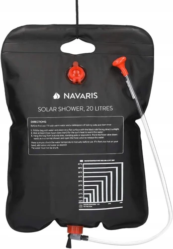 Navaris 20l saulės energija šildomas kempingo dušas