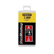 Kabės STANLEY, A-tipas, 6 mm, 1000 vnt. kaina