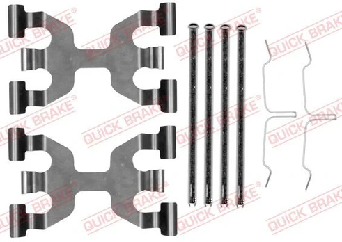 Priedų komplektas, diskinių stabdžių trinkelės QUICK BRAKE 109-0189