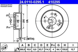 ATE 24.0110-0295.1 Brake Disc