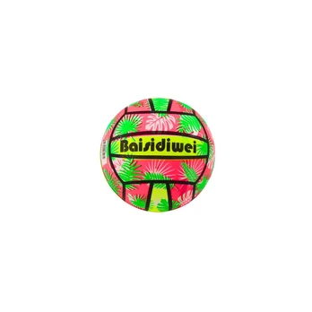 Lean Toys Rubber Ball Bright Leaves Rožinė 24 Cm