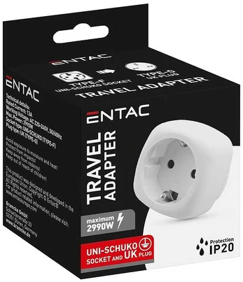 Adapteris Entac, EU lizdas - UK kištukas