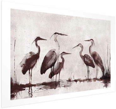 Artgeist Plakatas - Herons Painted in Ink