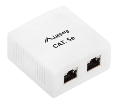 LANBERG OS5-0002-W FTP Data Box 2 prievadų RJ45 ekranuotas kat. 5E