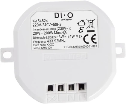 Chacon 54524 dimerio modulis 200 W, baltas