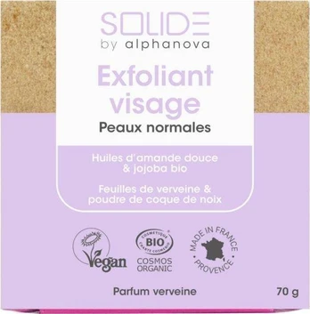 ALPHANOVA SOLIDE Alphanova Solide, šveičiamasis veido prausiklis, 75g