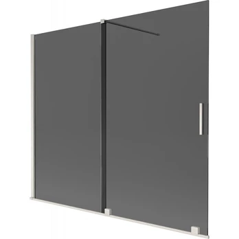Vonios sienelė Mexen Velar, 180 x 150 cm, Brushed nickel/Graphite