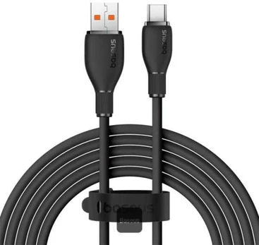 Baseus Pudding 100W USB-A – USB-C kabelis, 1,2 m – juodas