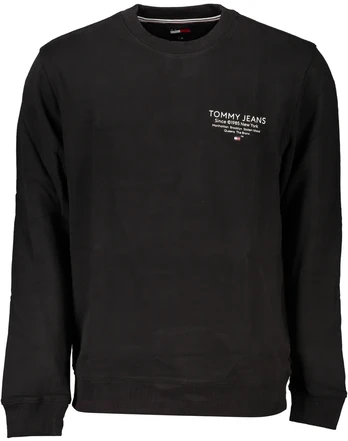Juoda BLUZA MĘSKA TOMMY HILFIGER BEZ ZAMKA