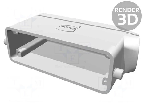 Enclosure: for HDC connectors | size 24B | for cable | Han® B | IP65