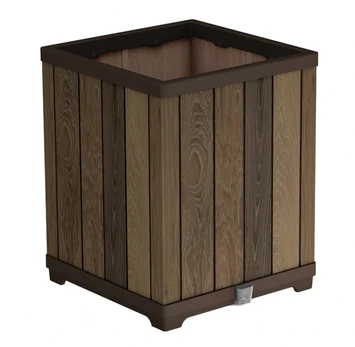 Vazonas Deco Square, 45,5 x 45,5 x 55 cm, Walnut