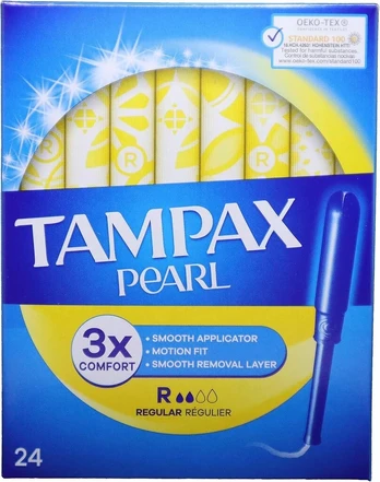 Tampax Pearl Regular tamponai su aplikatoriumi – 24 vnt.