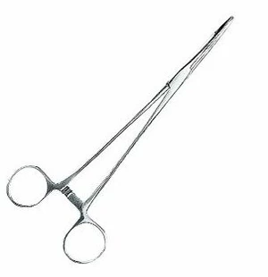 Priedas Jaxon Curved Foreceps 1330029, 23 cm, sidabro
