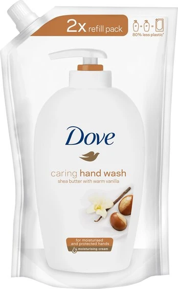 Skysto muilo papildymas Dove Caring Shea Butter & Warm Vanilla 500 ml
