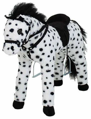 Jojimo žaislas, arklys BabyTrold Leopard, pliušas, balta/juoda