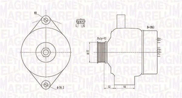 Kintamosios srovės generatorius MAGNETI MARELLI 063732026010