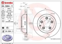 Stabdžių diskas BREMBO 09.C884.11 kaina