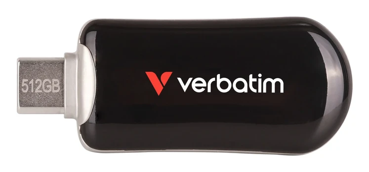 Pendrive Verbatim Plectra 512GB USB-C juoda/juodas 30227