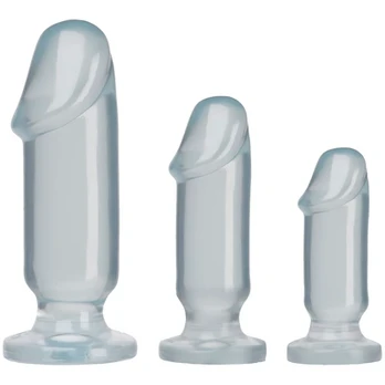 Doc Johnson Crystal Jellies Trio Set Clear Flexible Intimate System