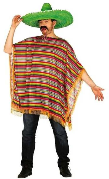 Fiesta Mexicansk poncho