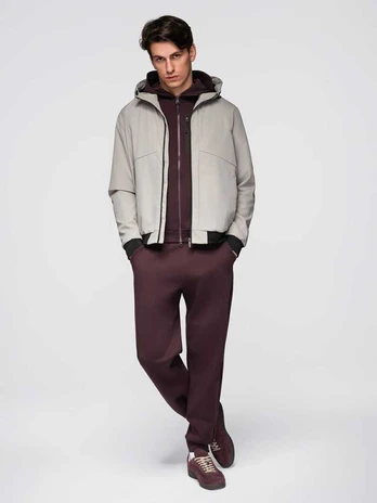 Men's lightweight jacket with mesh lining and hood - pilka V6 C640