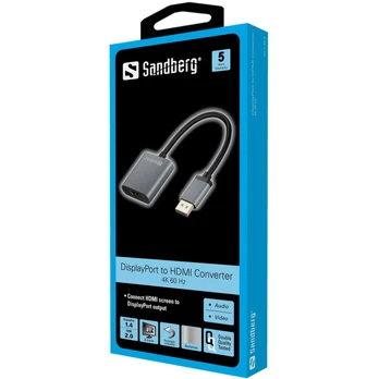 SANDBERG Adapter DP1.4-HDMI2.0 4K60 | 509-19