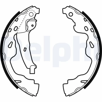 DELPHI LS1961 Brake shoe set