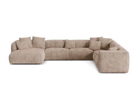 Modular Right Corner Sofa, "Martina", 6 Seats, 404x312x75, Acorn