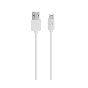 Kabelis USB Realpower USB-A - Lightning 1 m Balta (255649)