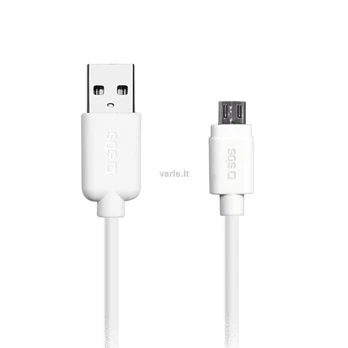 Kabelis USB-microUSB SBS 1M balta