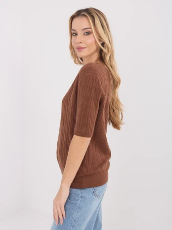Sweter-PM-SW-B-615.18-jasny brązowy