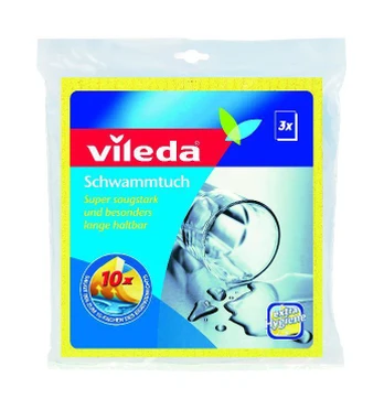 Drėgnos šluostės-kempinės VILEDA, 3+1 vnt.