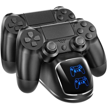 Įkrovimo stotelė PS4 valdikliams, 2 lizdai, LCD ekranas