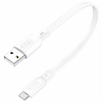 USB-A - USB-C cable Foneng X107 3A, 0.25m (baltas)
