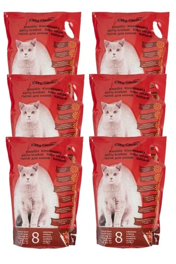 Silikogelinis KITTY CLEAN kačių kraikas, 6l x 6