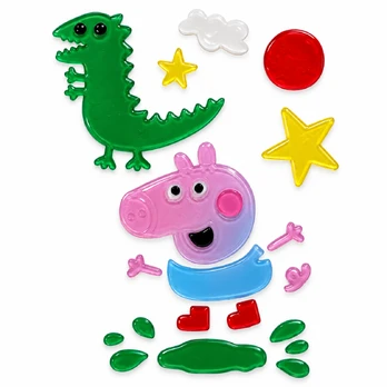 Geliniai lipdukai ant lango "Peppa Pig"