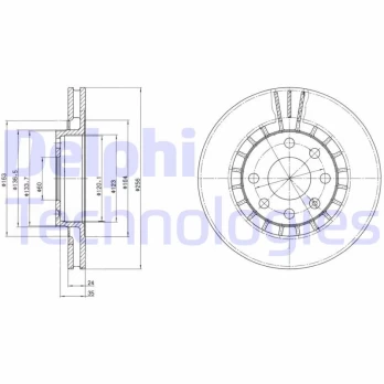 Stabdžių diskas DELPHI BG2443