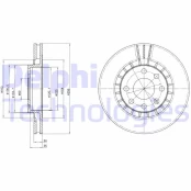 Stabdžių diskas DELPHI BG2443 kaina