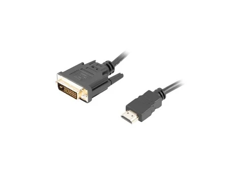 Adapteris Lanberg CA-HDDV-20CU-0018-BK HDMI, DVI-D, 1.8 m, juoda