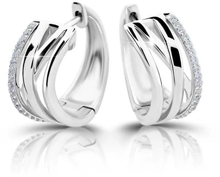 Modesi Charming sidabrinis apvalūs auskarai M23077