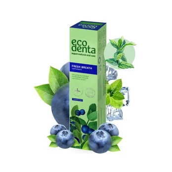 ECODENTA dantų pasta su mėlynių ekstraktu (100 ml)