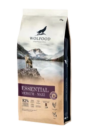 Sausas šunų ėdalas WOLFOOD Essential Medium Maxi, 14 kg kaina