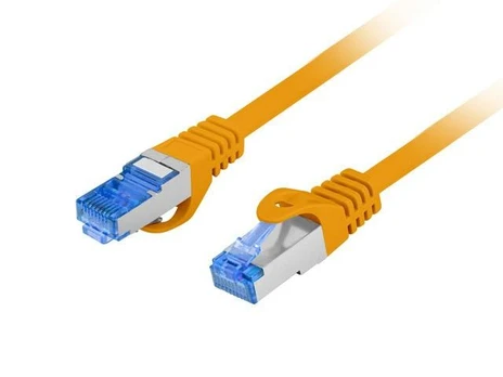 PATCHCORD KAT.6A S/FTP LSZH CCA 0.25M ORANŽINĖ FLUKE PASSED LANBERG