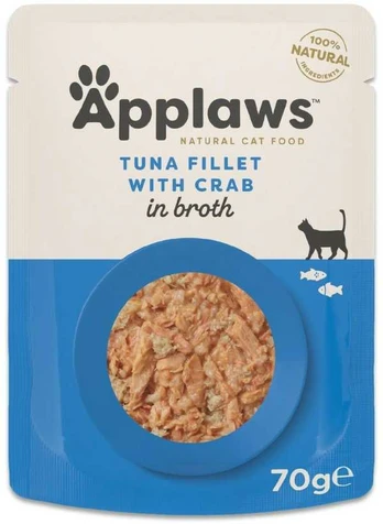Applaws - Tuna Fillet with Crab in Broth - 70g