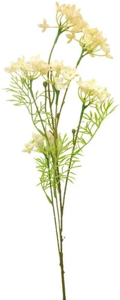 Dirbtinė balta alyvos žiedų šaka, 80 cm